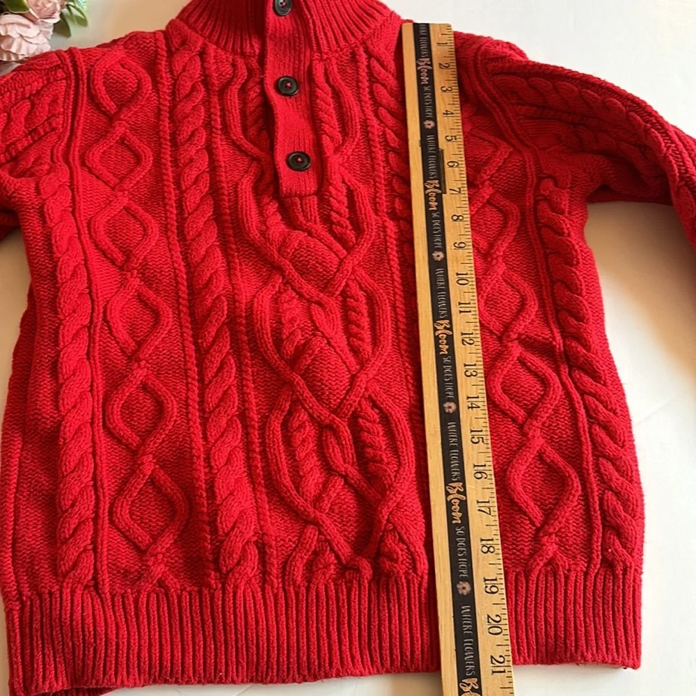 Boys Red Cable knit Sweater Large Boys Gap Red Holiday Sweater Boys Christmas